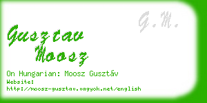 gusztav moosz business card